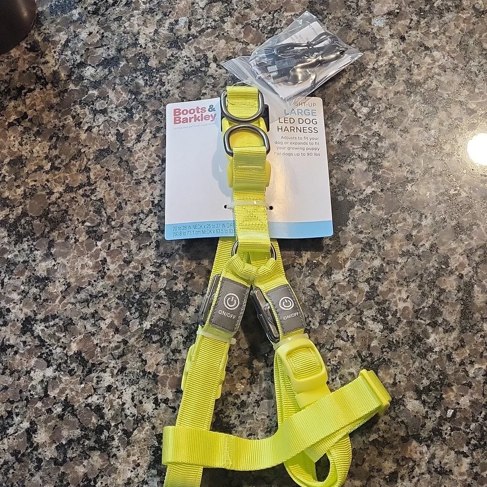 LED Rechargeable Dog Harness Light up Boots and Barkley Size Large NEW w tags - Picture 2 of 10